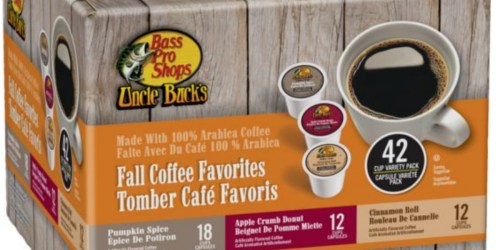 Uncle Buck’s 42 Count Fall Variety Coffee Pods Only $3.97 at Cabela’s (Regularly $18)