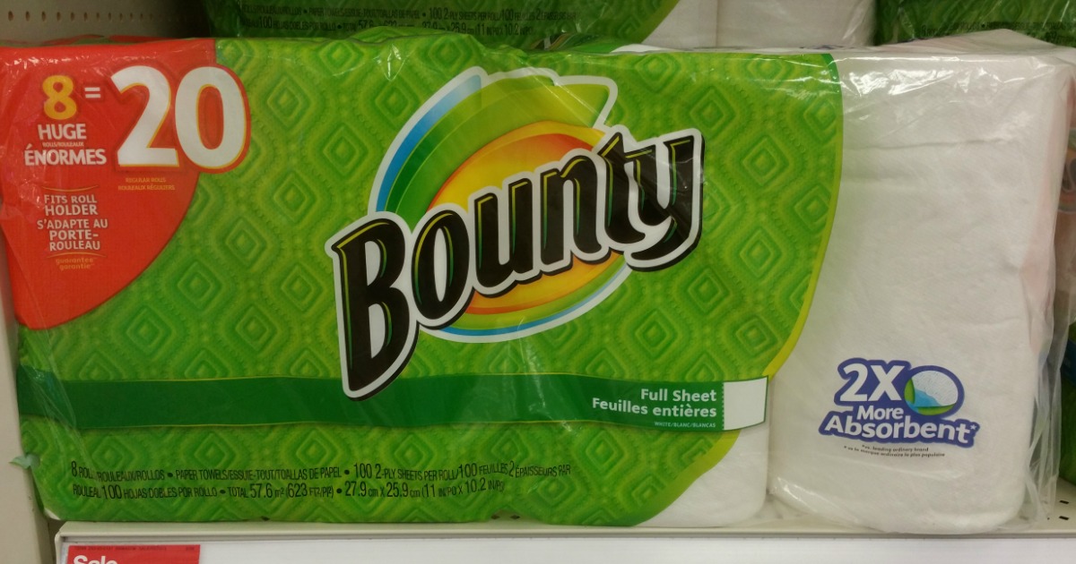 Bounty Paper Towels Huge Rolls 8Pack Only 10 Each After Target Gift