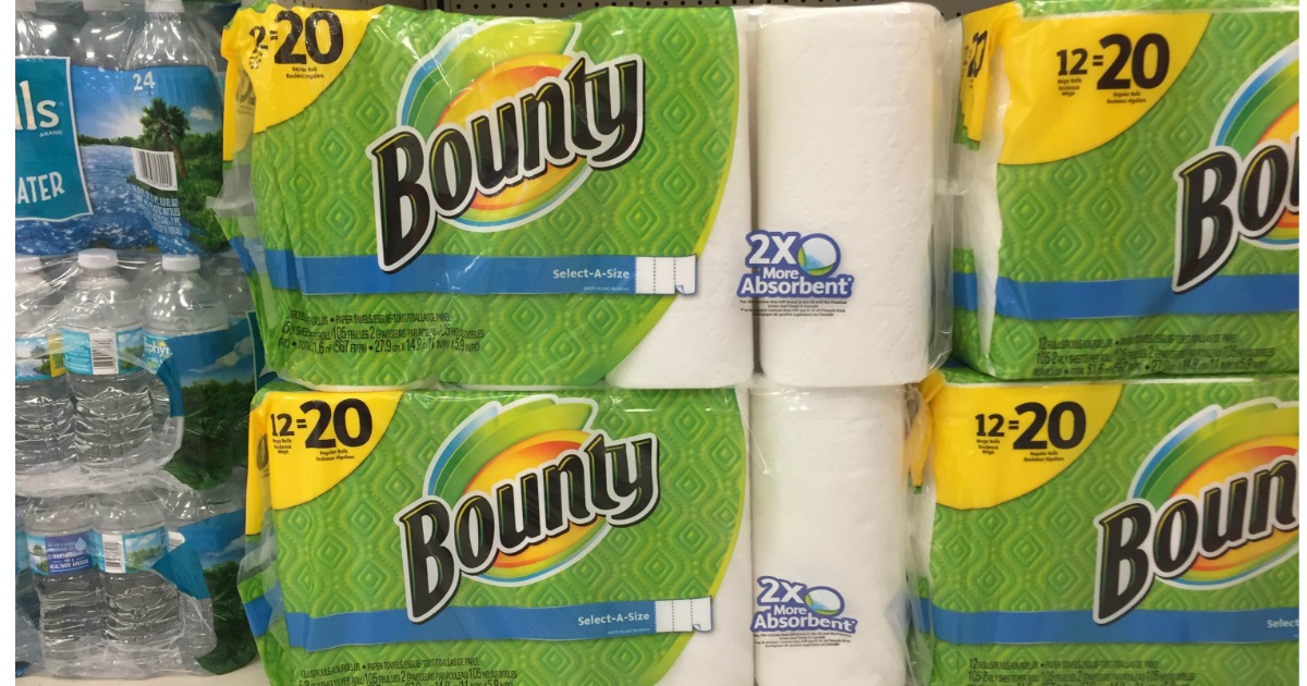 Bounty Paper Towels 8 HUGE Rolls Only 10 Each After Target Gift Card