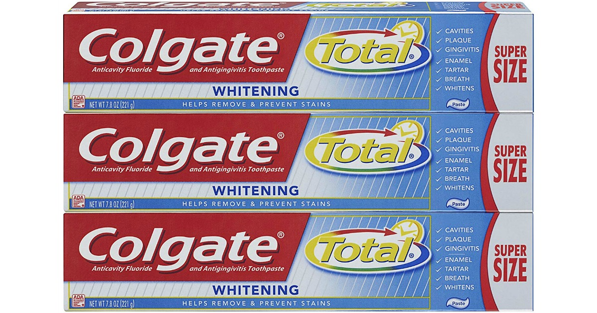 Colgate Total Whitening Toothpaste 3-Pack Only $5.68 Shipped (Just $1. ...