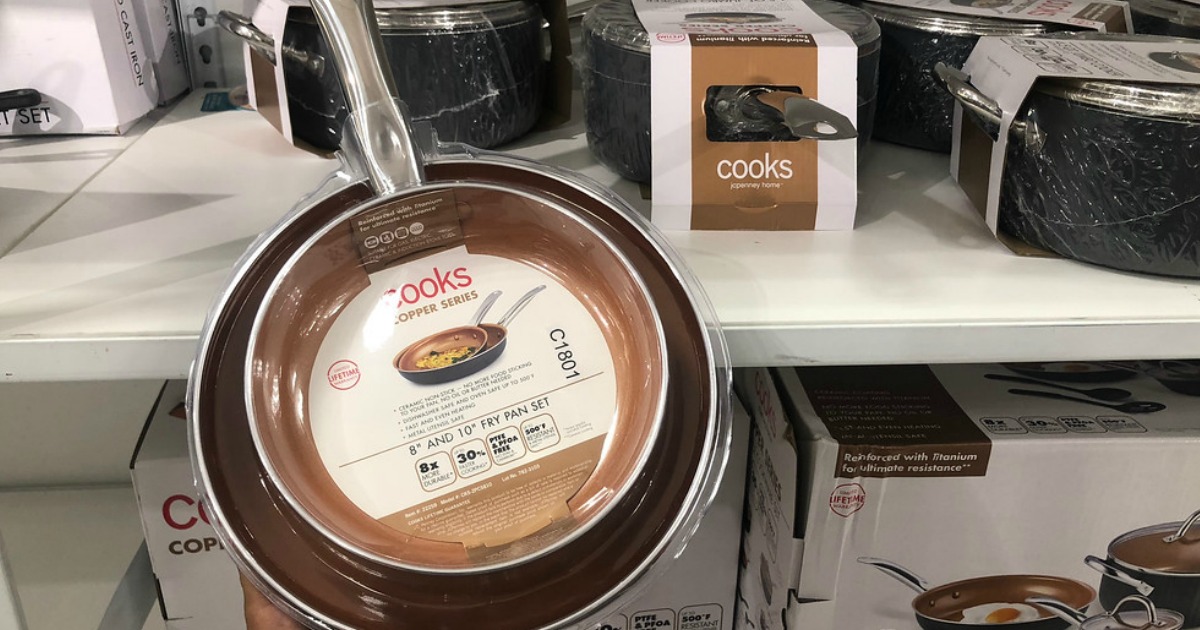 Cooks Copper Fry Pan 2Piece Set Only 13.49 at JCPenney (Regularly 60)