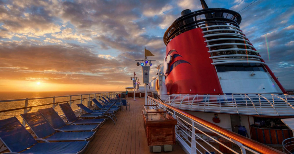 Disney Cruise Line at sunset