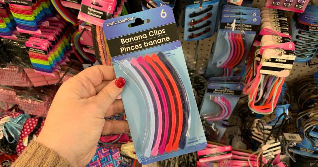 holding a package of banana clips