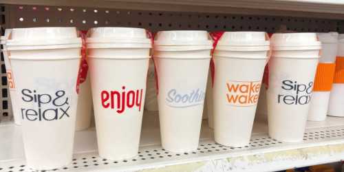 Reusable Plastic Take it to Go Cups with Lids 2-Pack Just $1 at Dollar Tree