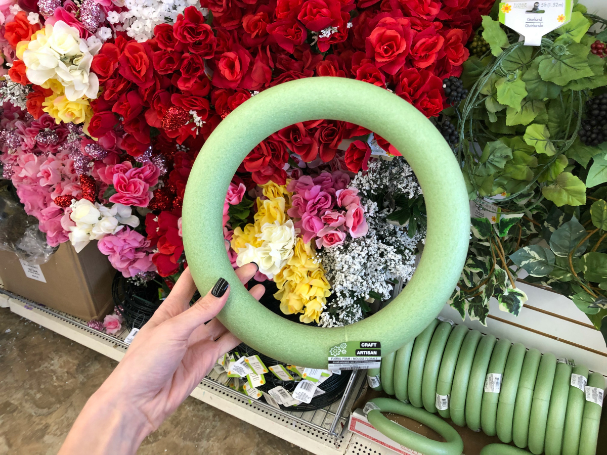 Must-have Dollar Tree Craft supplies – Foam Wreath at Dollar Tree