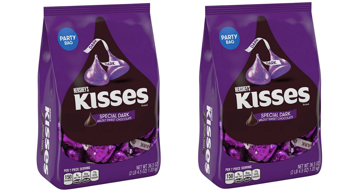 Hershey's Dark Chocolate Kisses 36.5oz Bag Only $7 (Ships W/ $25 Amazon ...