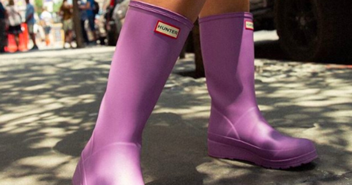 lilac hunter boots