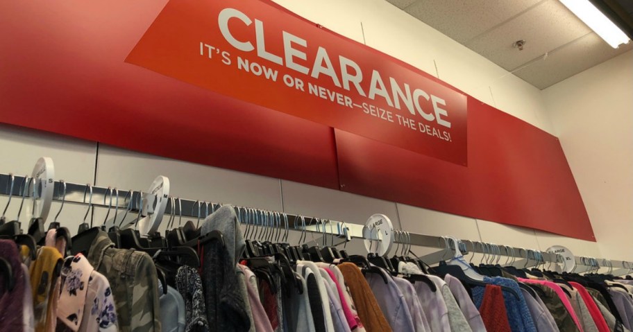 Kohl's Clearance sign in store