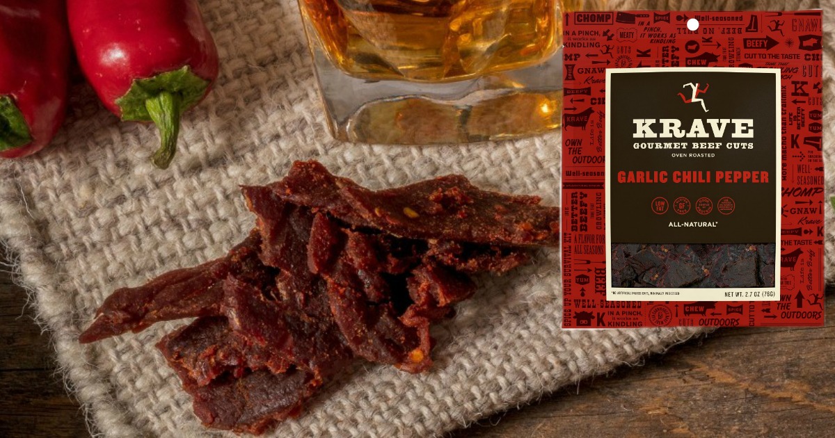 Krave Garlic Chili Pepper Gourmet Beef Jerky Just $1.24 (Ships W/ $25 ...