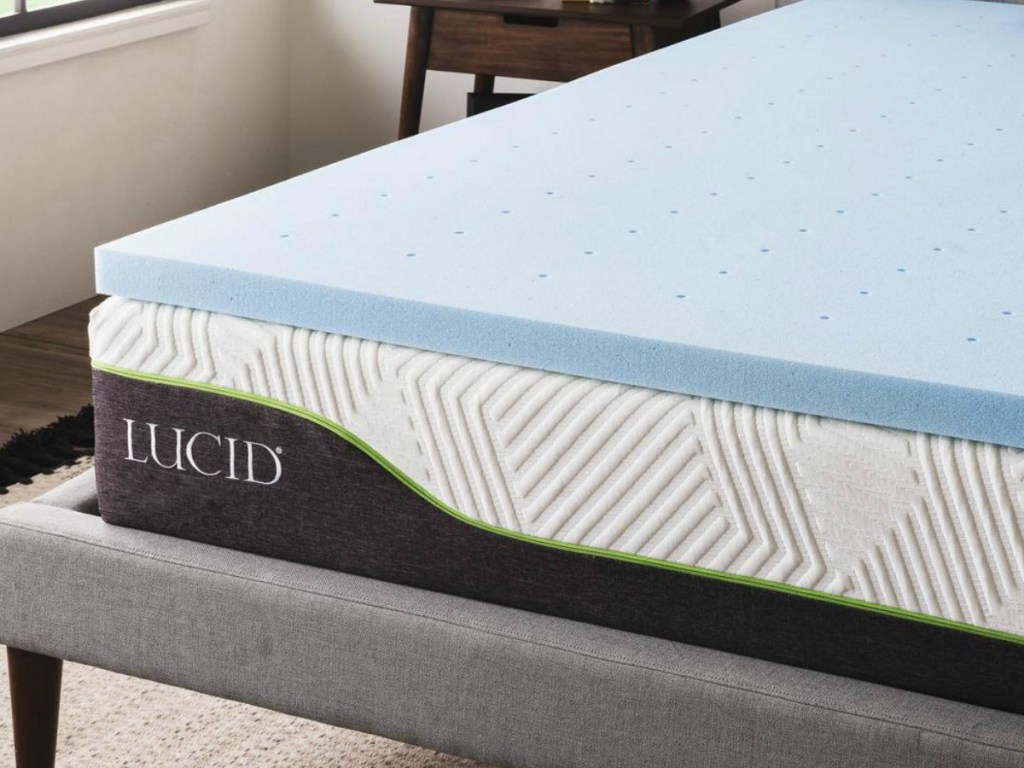 lucid memory foam mattress toppers