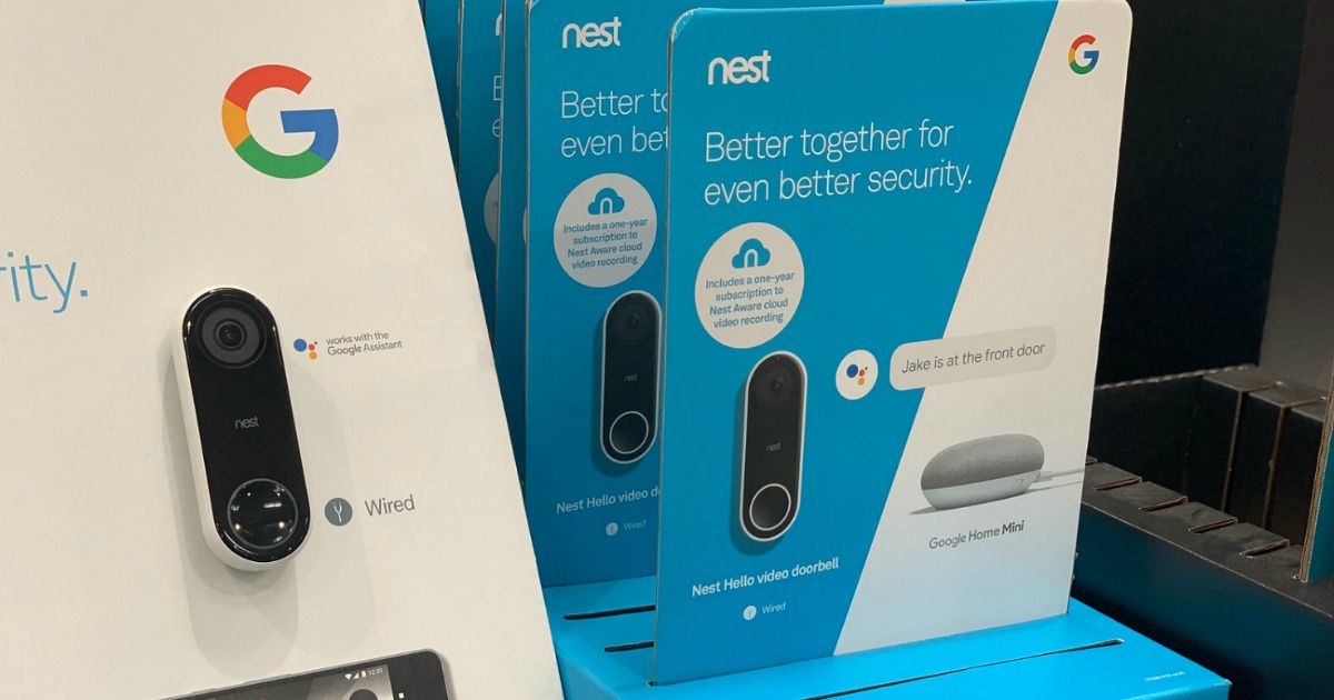 Nest Video Doorbell, 1-Year Aware Subscription AND Google