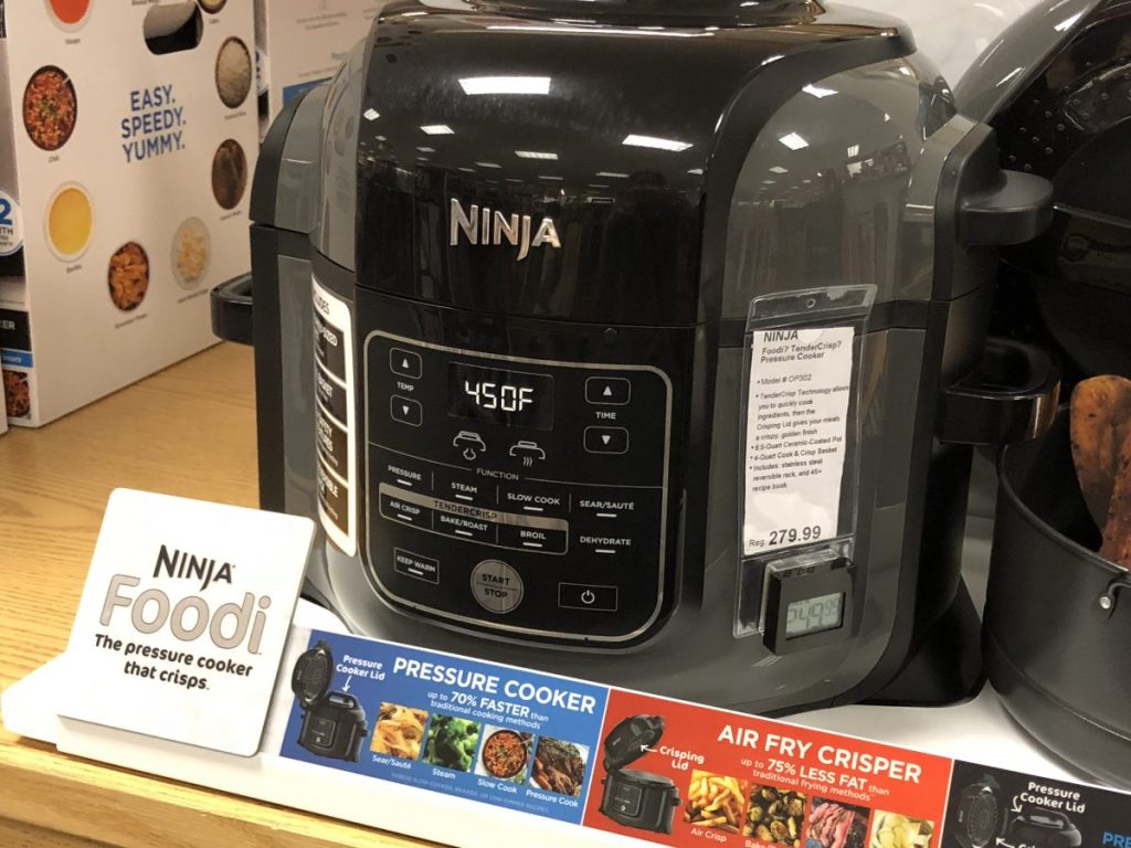 Ninja Foodi closeup on the shelf at Kohl's