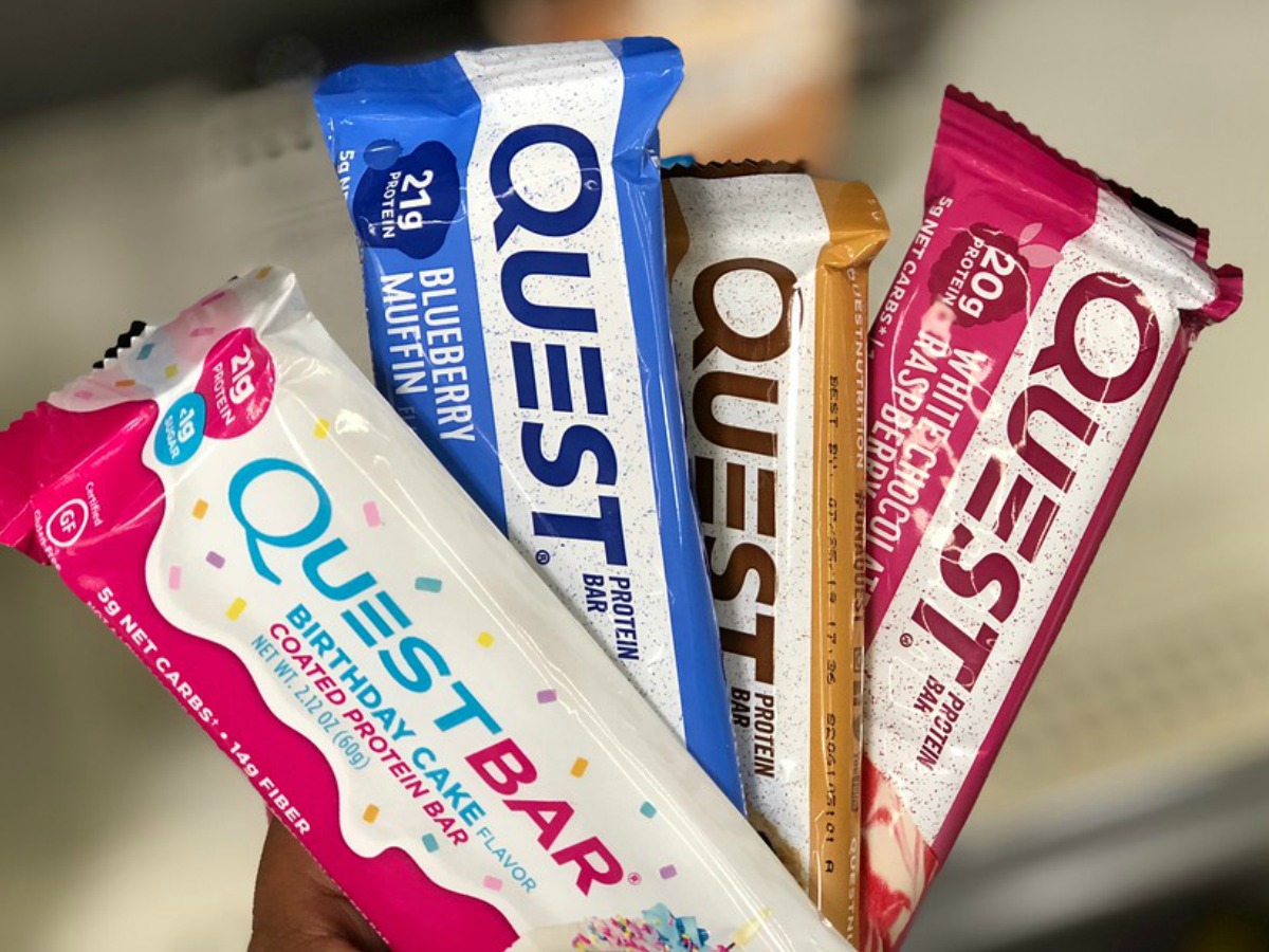 Quest Protein Bars Birthday Cake, Blueberry Muffin and more