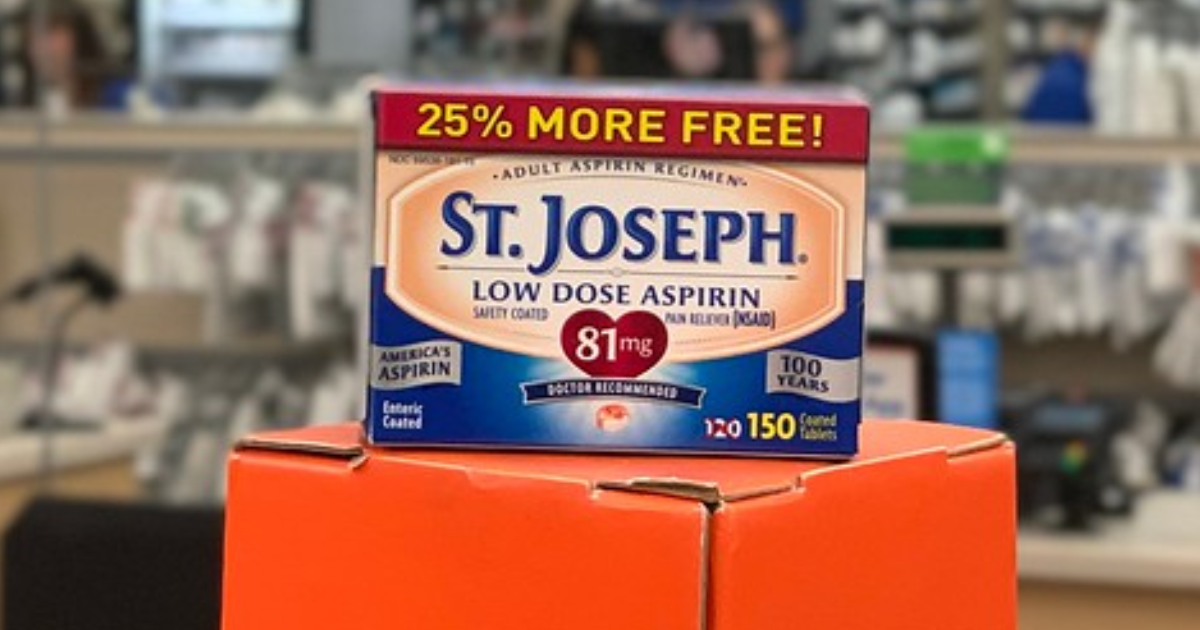 High Value $2/1 St. Joseph Low Dose Aspirin Coupon = Over 45% off at Walmart
