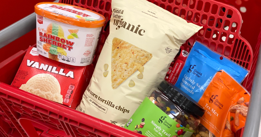 Target Good & Gather brand groceries in cart