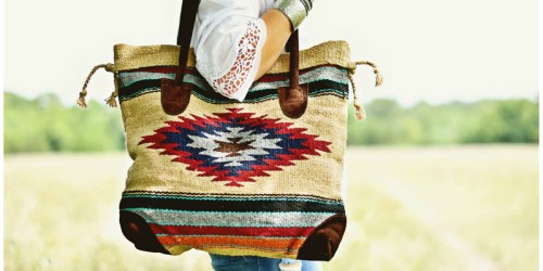 Hand Woven Wool Tribal Tote Bag Only $42.98 Shipped (Regularly $70)