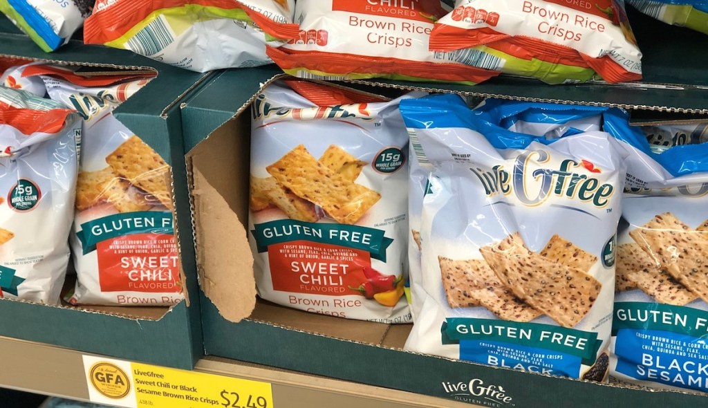 bag of gluten free chips and crisps