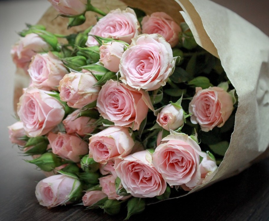 pink bouquet of roses