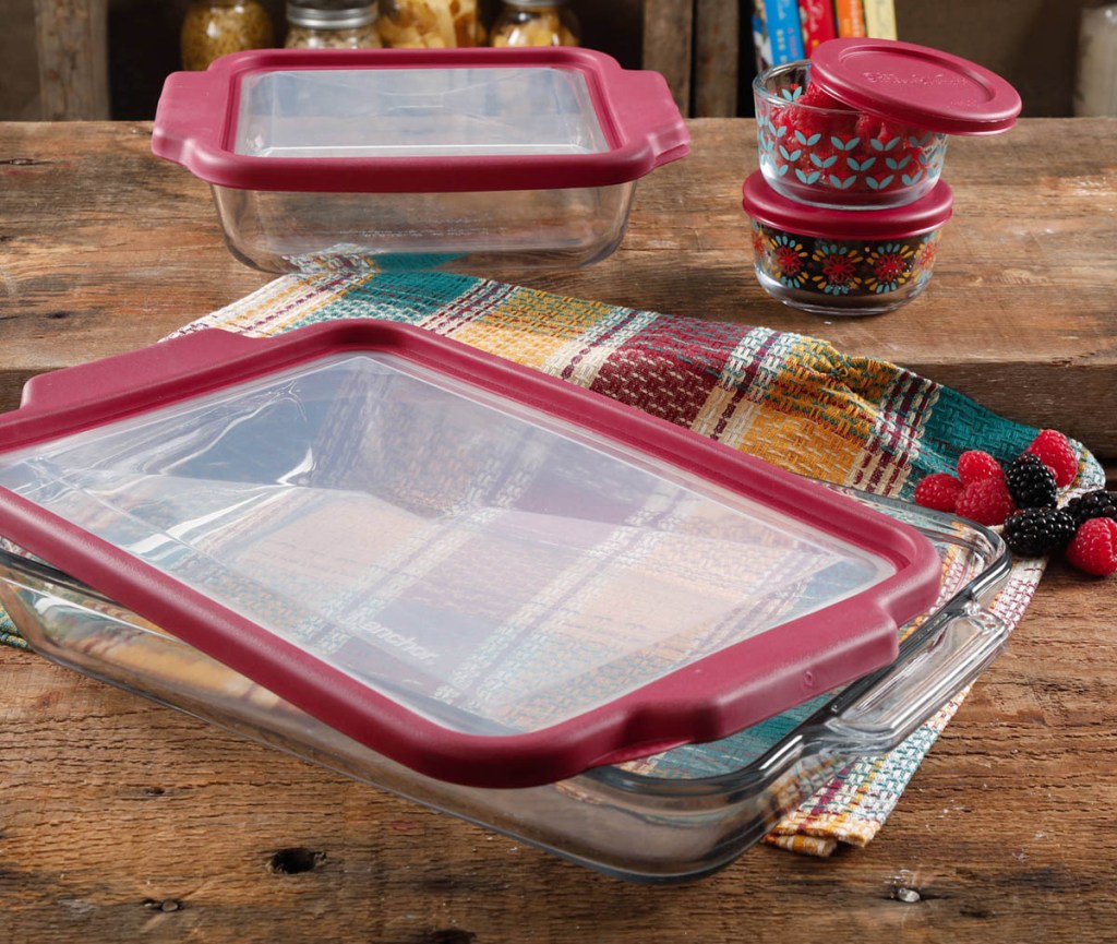 The Pioneer Woman 8-Piece Glass Bake & Store Set Only $12.88 on