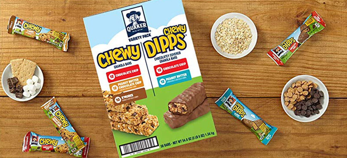 our amazon deal features these quaker granola bars and dipps