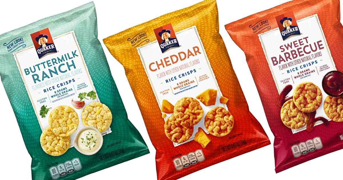 30 Snack Bags Of Quaker Rice Crisps Only $10.56 Shipped (just 35¢ Each)