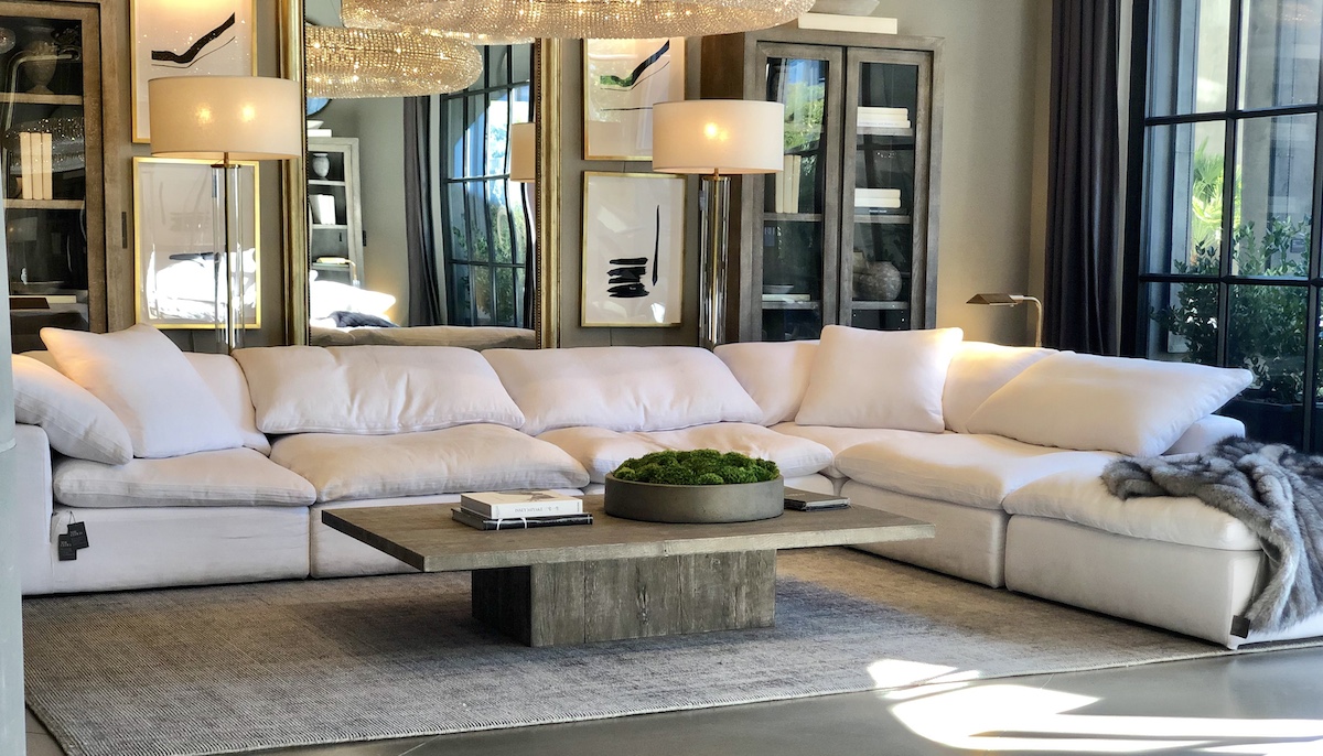 Restoration Hardware copycat items – restoration hardware white sectional couch cloud