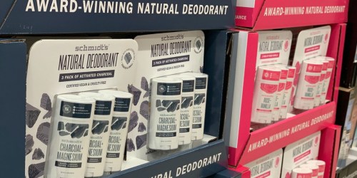 Schmidt’s Natural Deodorants 3-Pack Only $9.99 at Costco (Just $3.33 Each)