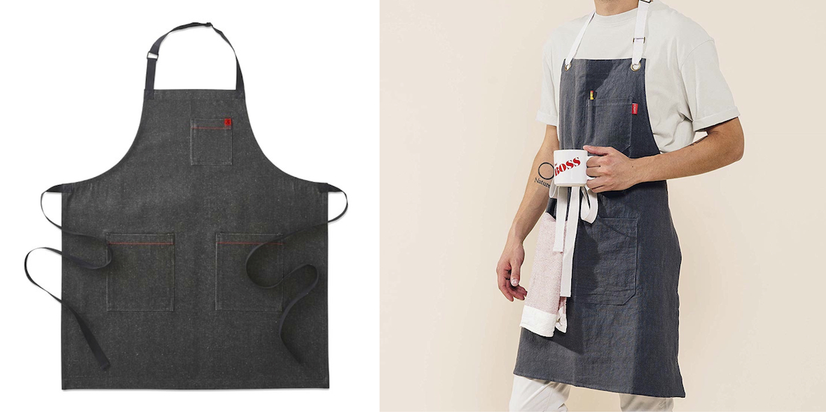 Stunning Williams Sonoma Copycat Items On A Tight Budget   Williams Sonoma Amazon Chambray Kitchen Aprons 