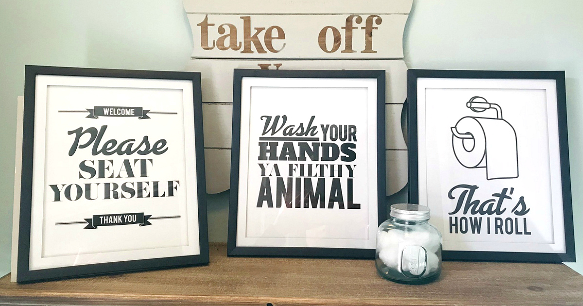 A Frugal Way to Spruce Up Your Bathroom Wall Decor