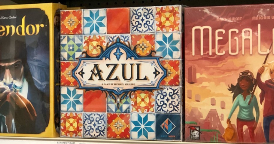 Azul board game on shelf