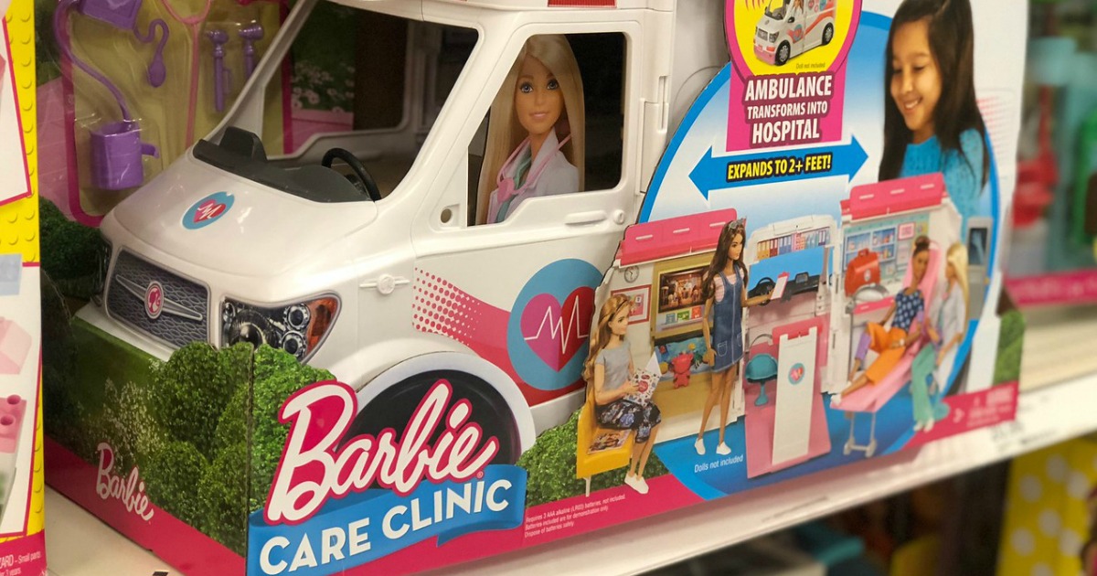 barbie care clinic ambulance and hospital playset