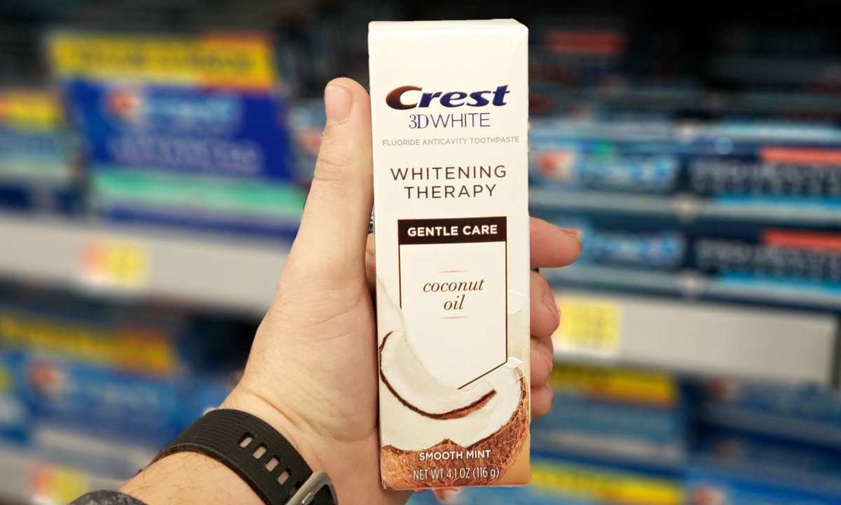 Crest 3D White Coconut Oil toothpaste at Walmart