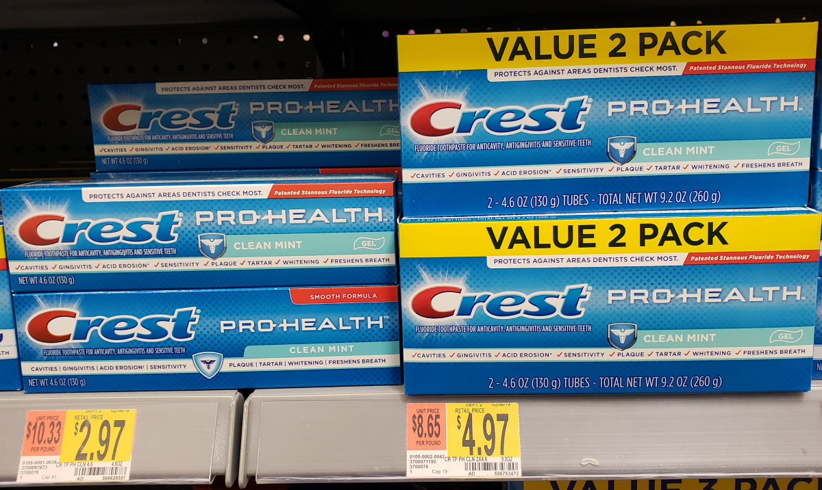Crest Pro-Health toothpaste at Walmart