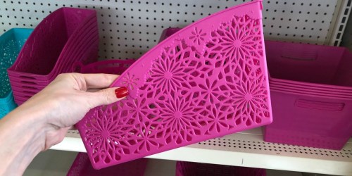 Colorful Storage Bins Only $1 at Dollar Tree