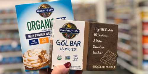 Up to 50% Off Garden of Life Organic & Gluten Free Protein Bars at Target