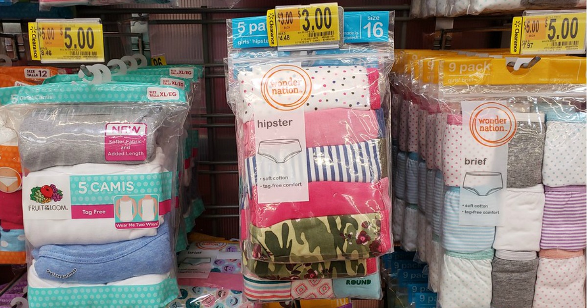 Up to 80% Off Girls Underwear at Walmart