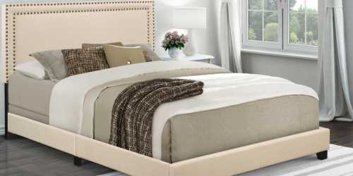 Upholstered Queen Bed with Nail Head Trim Just $99 Shipped (Regularly $149)
