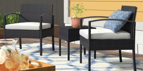 Three Piece Patio Set w/ Cushions Only $110 Shipped (Regularly $250)
