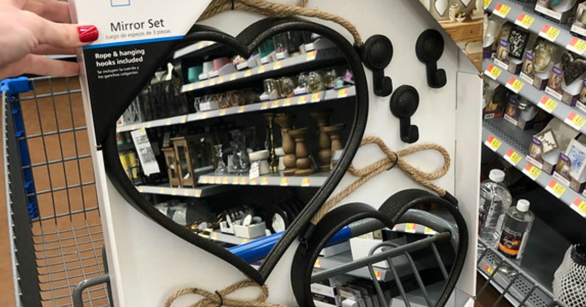 Mainstays 3Piece Heart Mirror Set Just 14.98 at Walmart