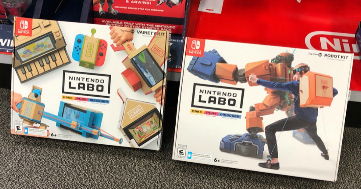 Nintendo LABO Kits on floor