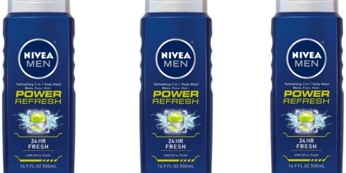 Amazon: NIVEA Men Power Refresh Body Wash 3-Pack Only $7.62 (Just $2.54 Each)