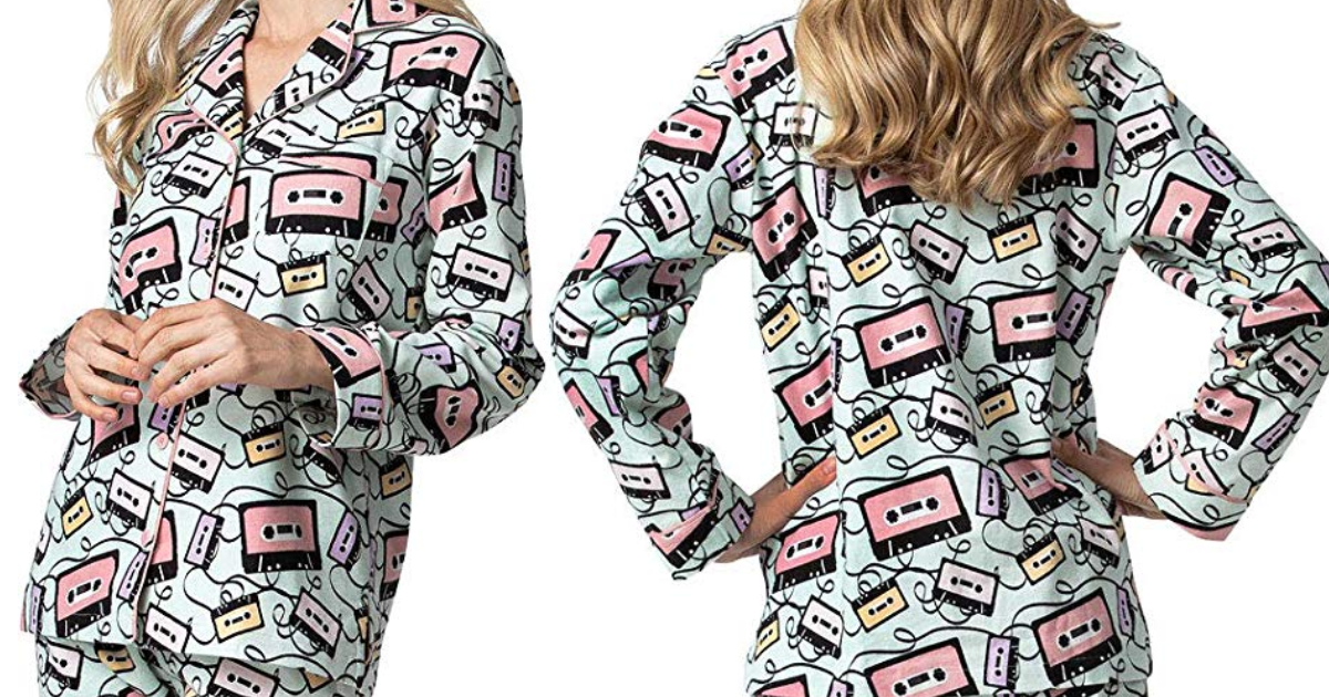 Amazon PajamaGram Women's Button Up Flannel Pajamas Only 8.99 Shipped