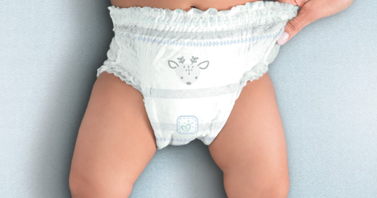 child wearing a diaper.