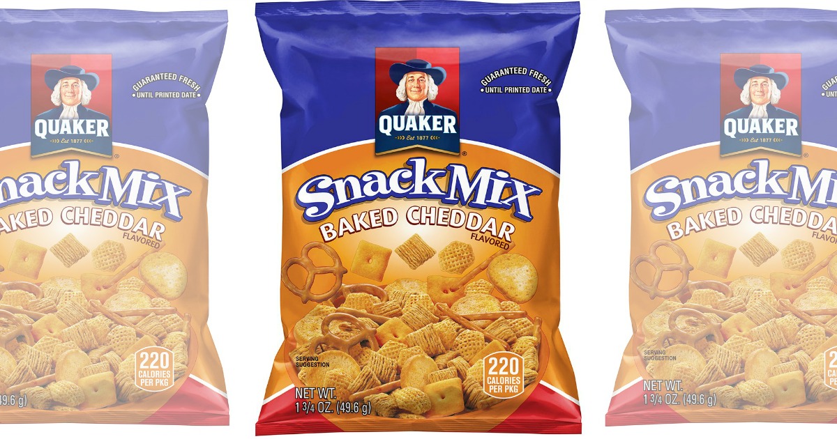 Amazon Prime Quaker Baked Cheddar Snack Mix Bags 40Pack Only 12