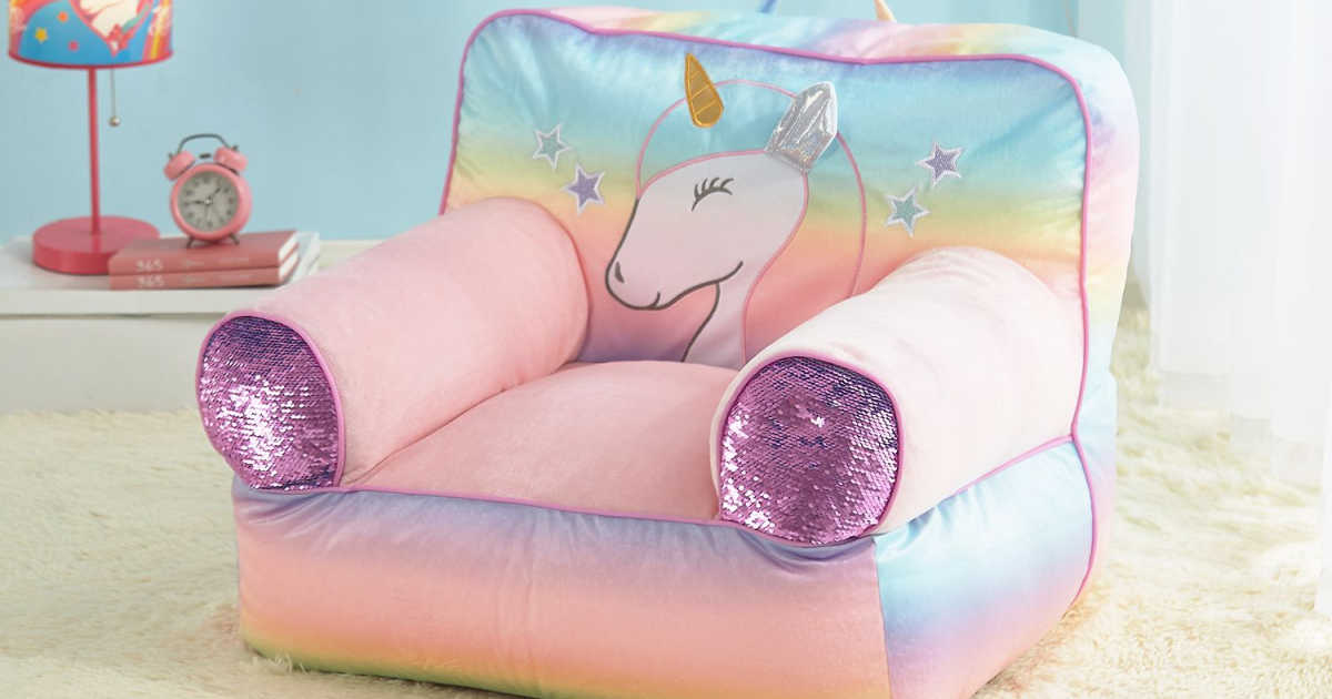unicorn plush chair
