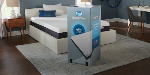 70% Off Simmons BeautySleep Memory Foam Mattress-in-a-Box Mattresses + FREE Shipping