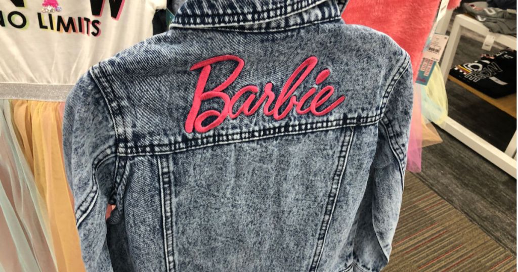 pink barbie jean jacket