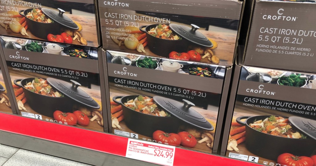 Crofton Cast Iron 5.5 Quart Dutch Oven Only 24.99 at ALDI + More