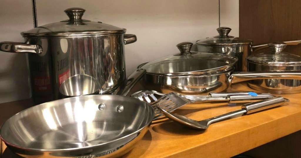 Cooks 21 Piece Stainless Steel Cookware Set Only 29 99 On JCPenney 