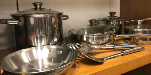 Cooks 21-Piece Stainless Steel Cookware Set Only $23.99 After Rebate at JCPenney (Regularly $100)